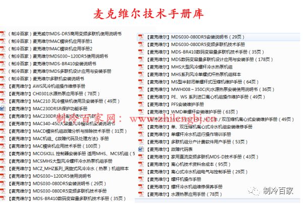 「1300套」开利、大金、特灵几十个品牌中央空调技术手册+维修培训